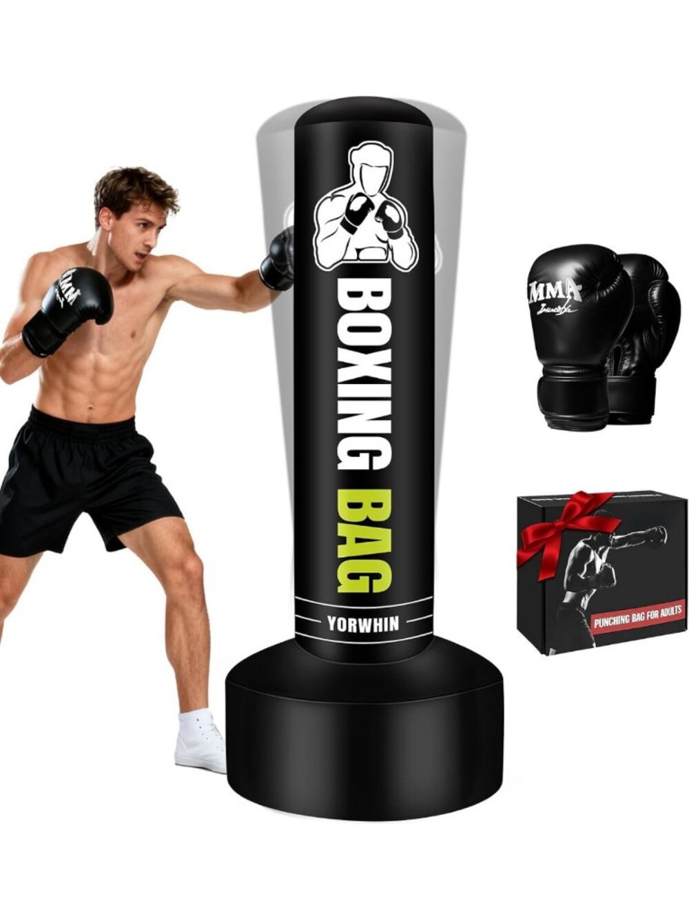Heavy Duty Freestanding Punching Bag for Adults - 70'' Standing Training Bag